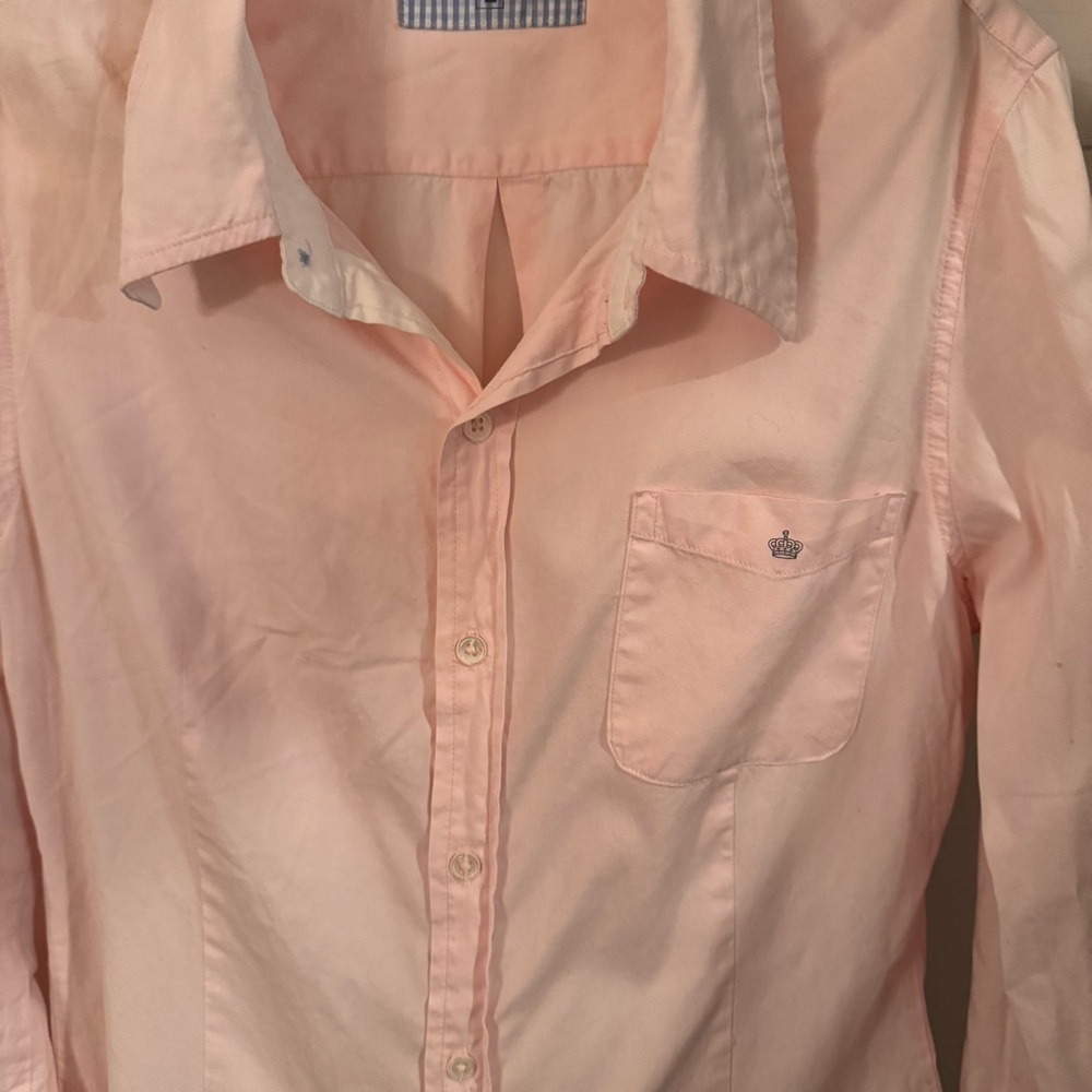 Garmentory G1 Women’s Pink Button Down Cotton Shirt Size Large — image 3 of 8